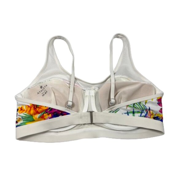 Athleta Womens‎ Swim Bikini Top Size 36 B/C Floral Tropical Mesh Underwire Beach - Picture 8 of 16